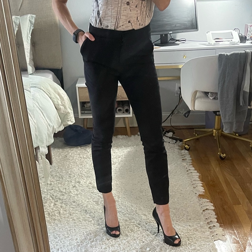 Zara Black High Waist Capri Pants